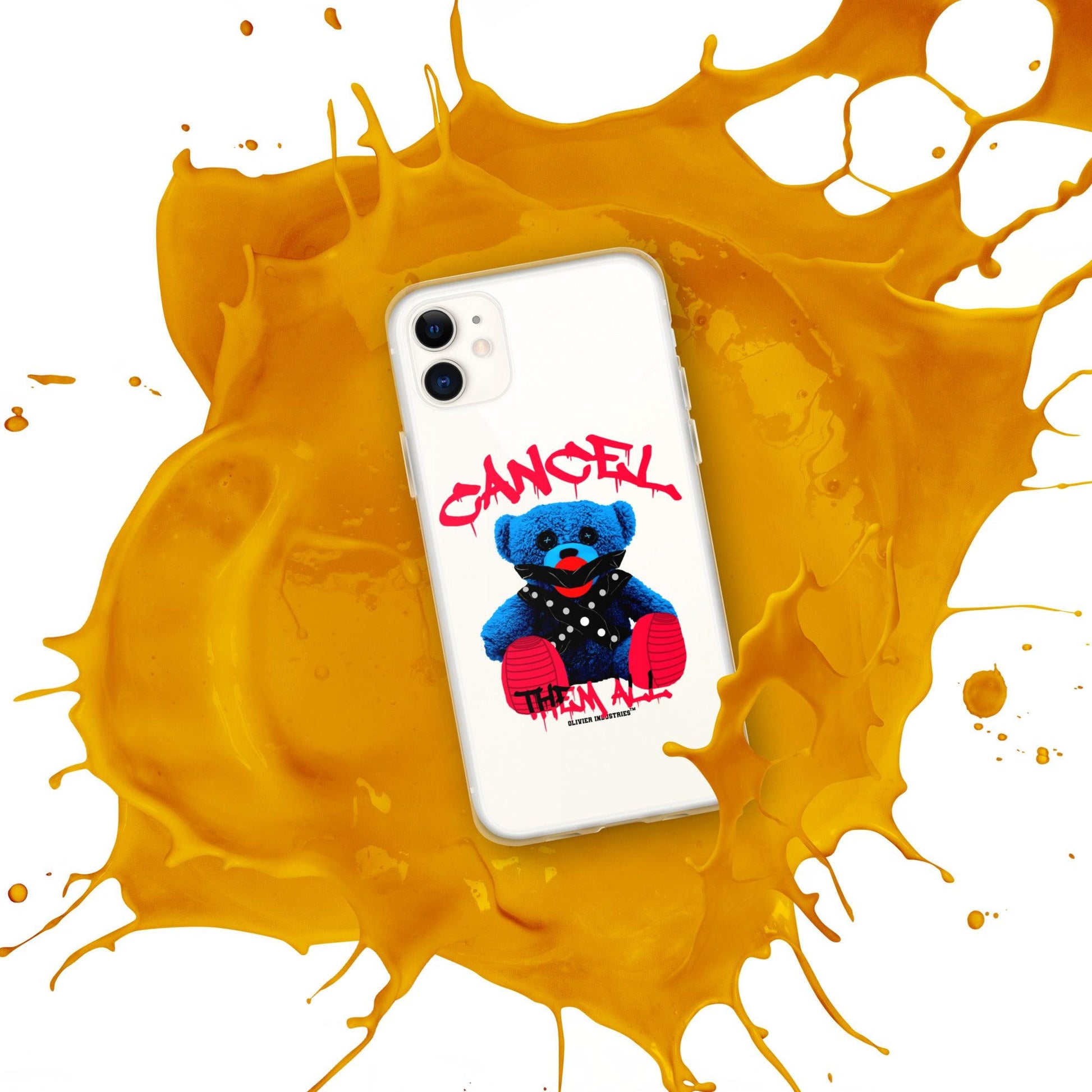 Olivier Industries ®Worldwide- Cancel Them All Bondage Bear iPhone-Hülle - Olivier Industries ® Art & Apparel