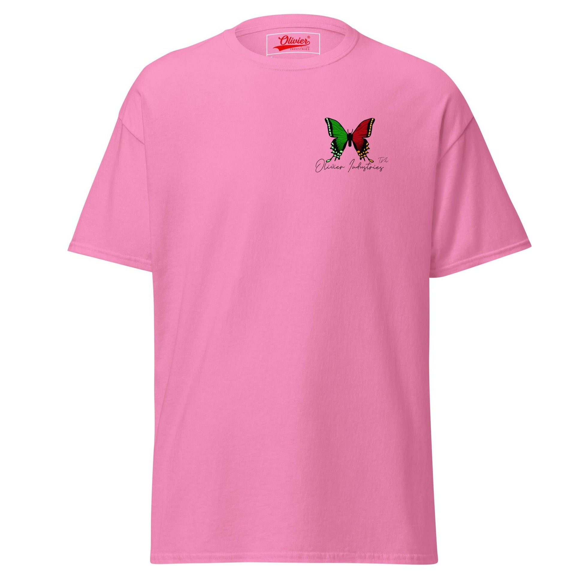 Olivier Industries TM Worldwide - Butterfly red-green classic fit tee - Olivier Industries ® Art & Apparel