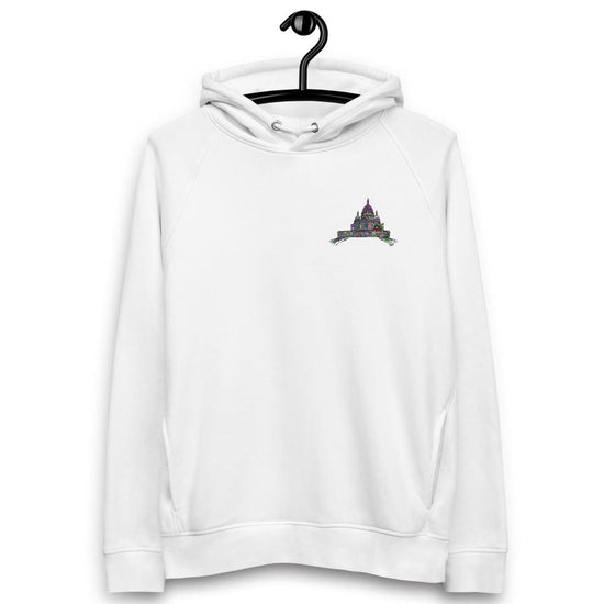 Olivier Industries ® abstract drawn sacre coeur organic cotton Unisex pullover hoodie - Olivier Industries