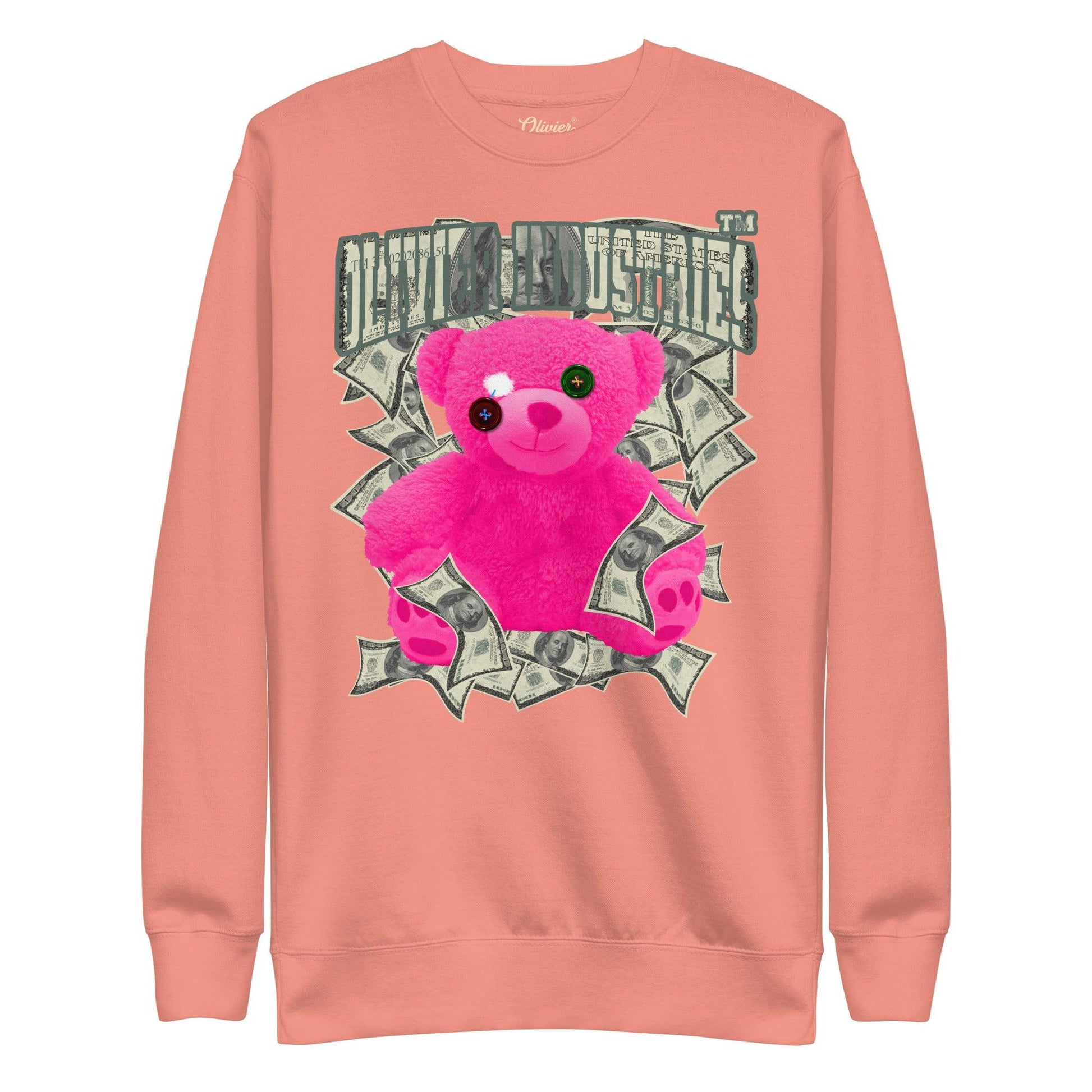 Olivier Industries TM Worldwide Pink Bear Dollar Unisex-Premium-Pullover - Olivier Industries ® Art & Apparel