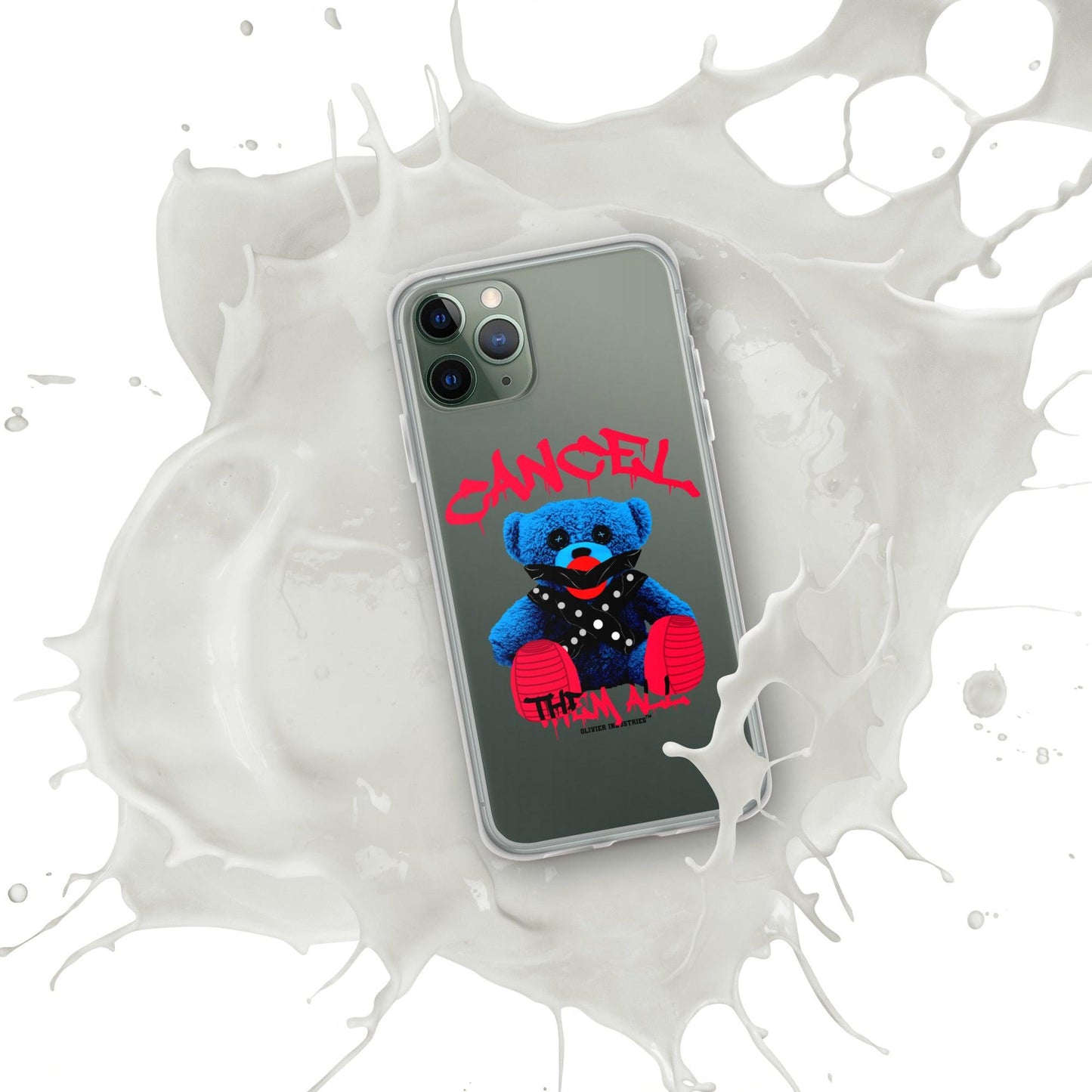 Olivier Industries ®Worldwide- Cancel Them All Bondage Bear iPhone-Hülle - Olivier Industries ® Art & Apparel