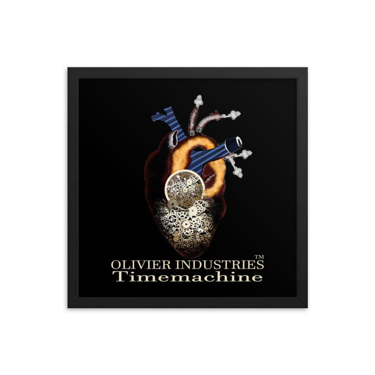 Olivier Industries ® Timemachine anatomical heart framed Poster - Olivier Industries ® Art & Apparel