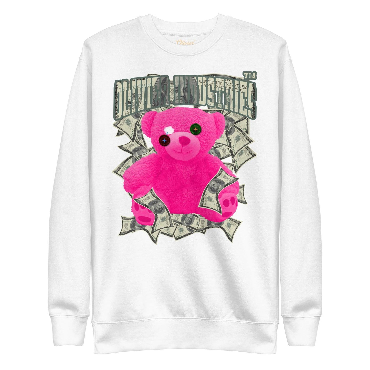 Olivier Industries TM Worldwide Pink Bear Dollar Unisex-Premium-Pullover - Olivier Industries ® Art & Apparel