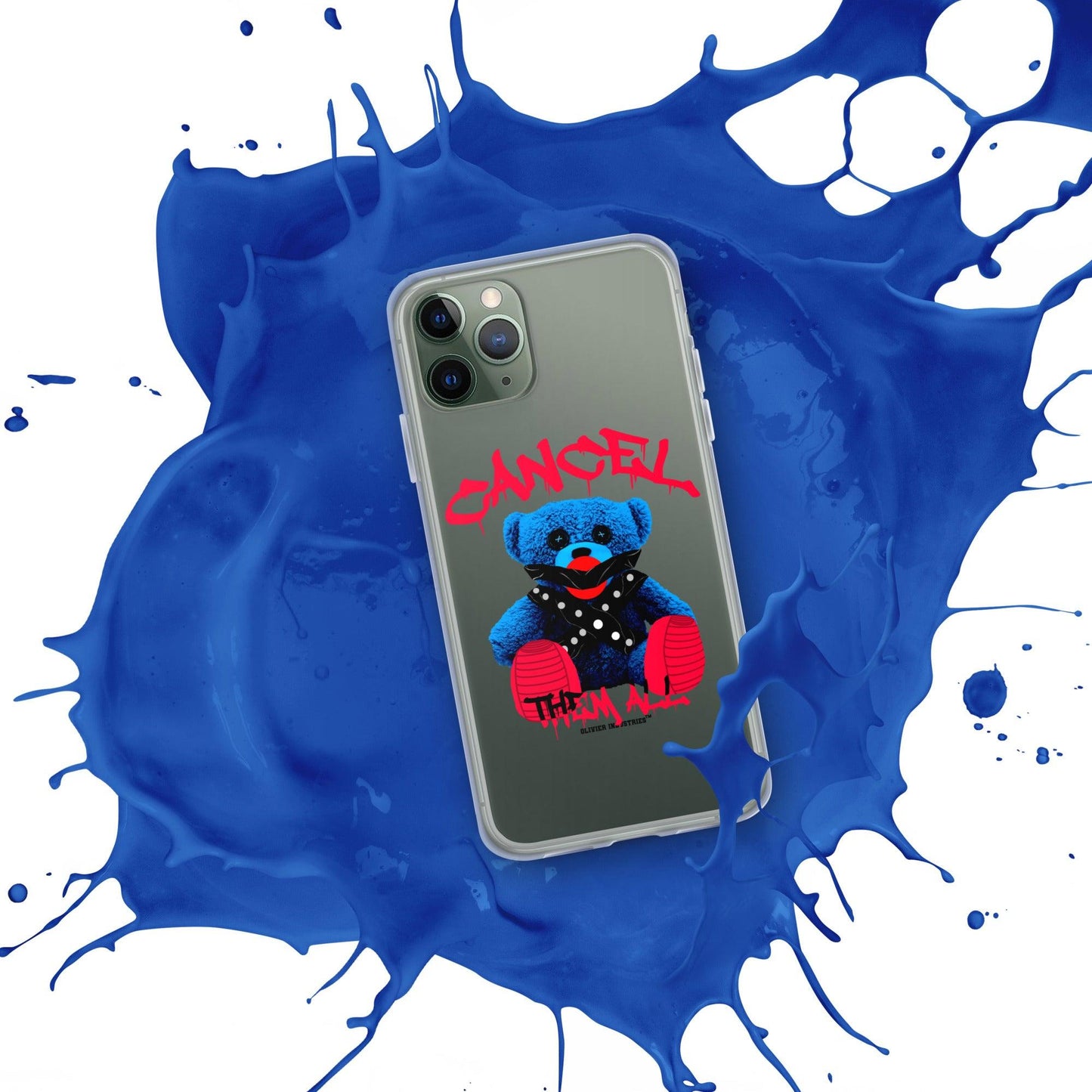 Olivier Industries ®Worldwide- Cancel Them All Bondage Bear iPhone-Hülle - Olivier Industries ® Art & Apparel
