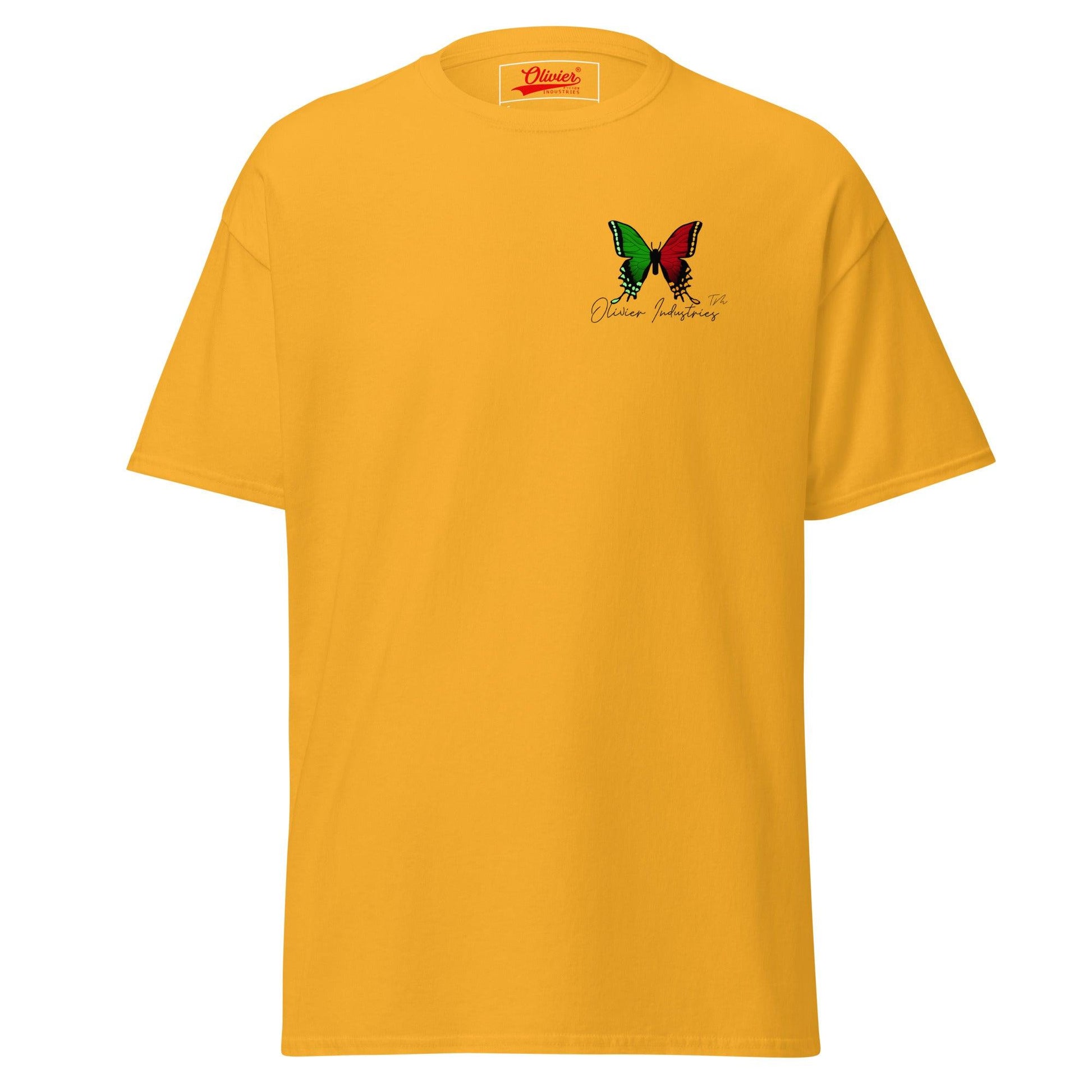 Olivier Industries TM Worldwide - Butterfly red-green classic fit tee - Olivier Industries ® Art & Apparel