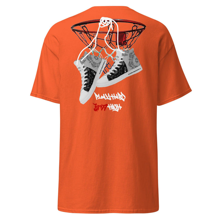 Olivier Industries TM Worldwide - Embr + Print - Fly High Basketball sneaker classic fit tee dif. Colors - Olivier Industries ® Art & Apparel