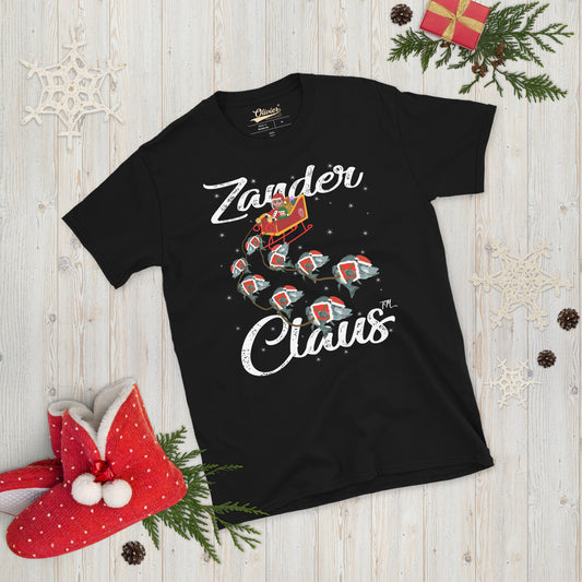 Olivier Industries TM x Zander Claus TM - Top -G and Helper fishing unisex Christmas ugly -T-Shirt