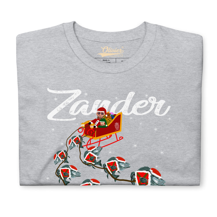 Olivier Industries TM x Zander Claus TM - Top -G and Helper fishing unisex Christmas ugly -T-Shirt