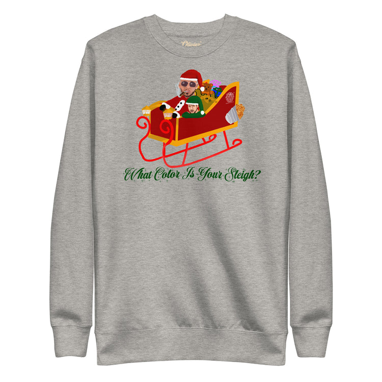 Olivier Industries ® What Color is your Sleigh handmade Drawn Top-G unisex Sweatshirt